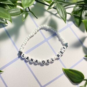Lana Del Rey Beaded Bracelet with Heart Accents